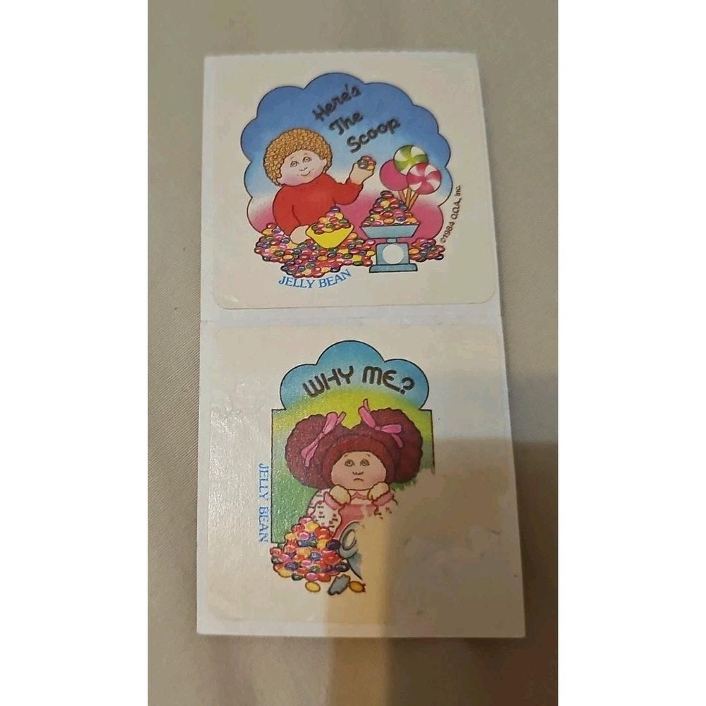 Vintage 80's CABBAGE PATCH KIDS Scratch & Sniff Stickers Set Lot - 20 Stickers - Picture 6 of 6